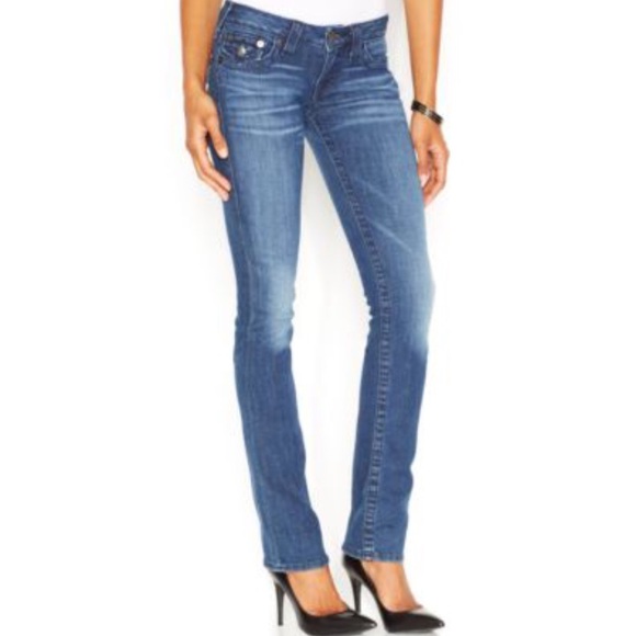 True Religion Straight Leg Bling Jeans Size 26 - Picture 2 of 8